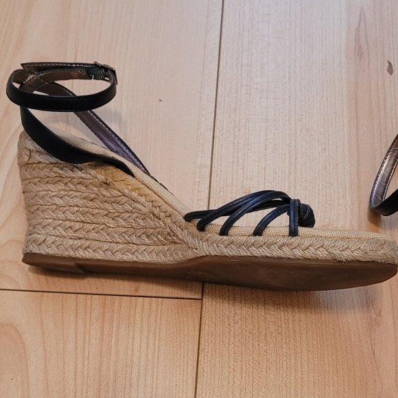 Brass Plum Espradilles with Ankle Straps Size 6 - Picture 5 of 6